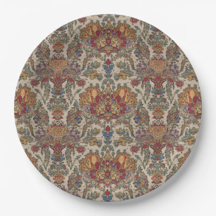 Boho 17th Century Indian Repro Pattern Paper Plate