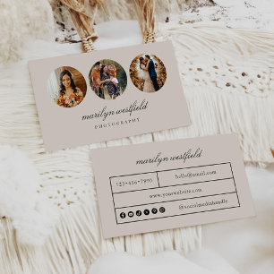 Boho 3 Photo Freelance Business Card