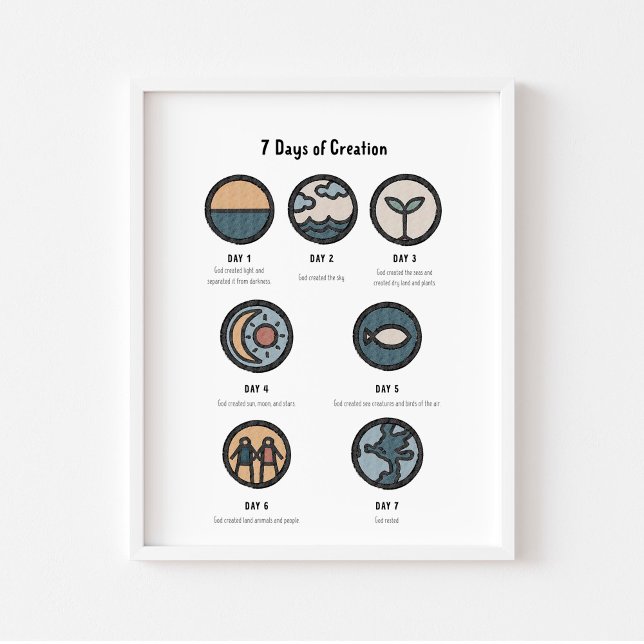 Boho 7 days of creation poster (Creator Uploaded)