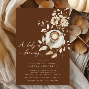 Boho A Baby Is Brewing Baby Shower  Invitation