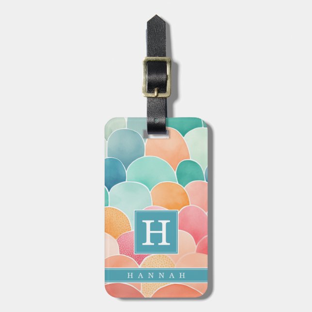 Boho Abstract Art Luggage Tag (Front Vertical)