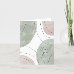 Boho Abstract Art Thank You Card