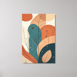 Boho Abstract Botanical Modern Minimal Wall Art