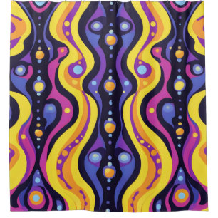Boho Abstract colourful 10 Shower Curtain