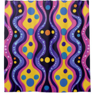 Boho Abstract colourful 18 Shower Curtain