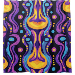 Boho Abstract colourful 8 Shower Curtain