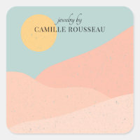 Boho Abstract Desert Sunrise Product Label