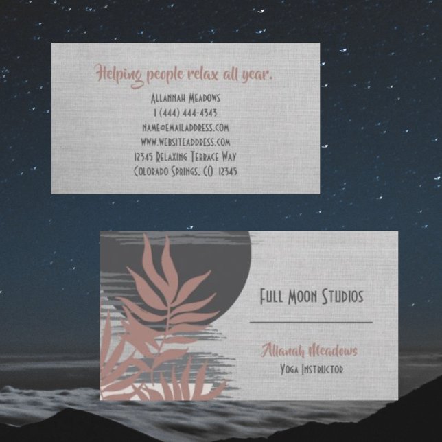 Boho Abstract Healing and Meditation Business Card (Creator Uploaded)