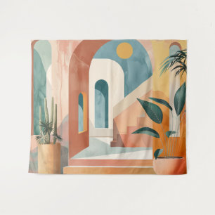 Boho Abstract Landscape (10) Tapestry