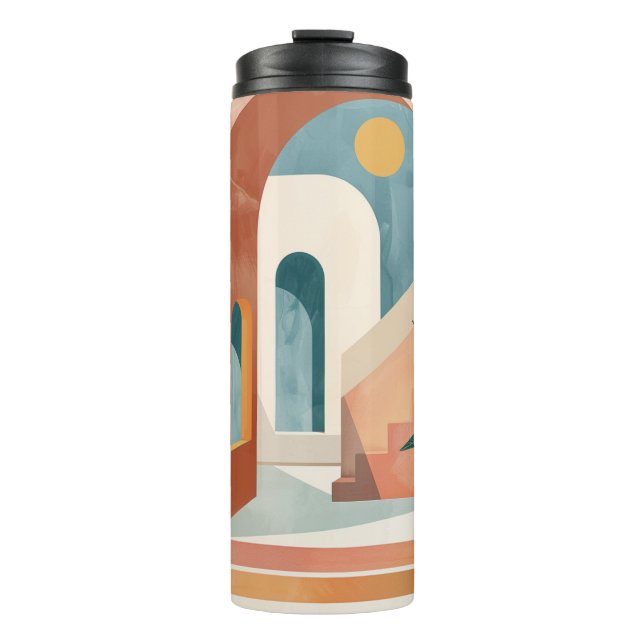 Boho Abstract Landscape (10) Thermal Tumbler (Front)