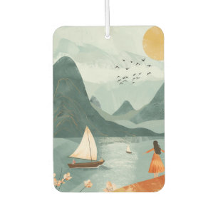 Boho Abstract Landscape (11) Car Air Freshener