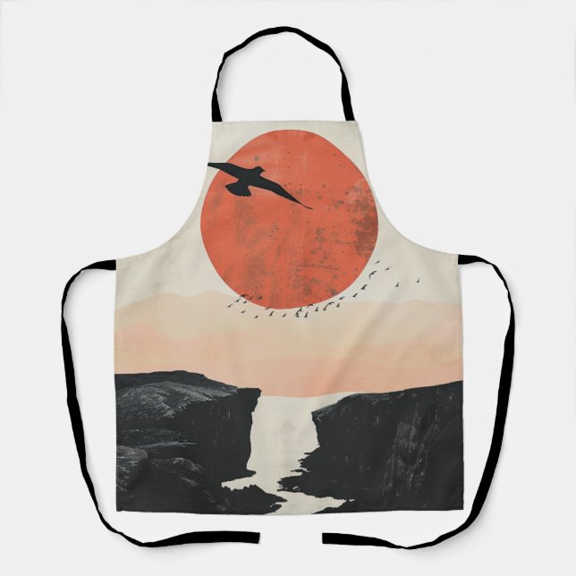 Boho Abstract Landscape (12) Apron (Front)