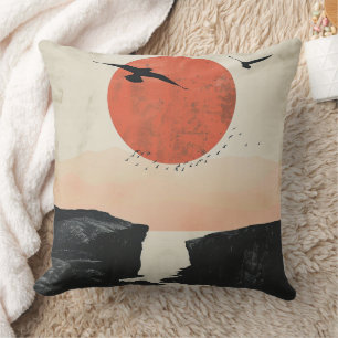 Boho Abstract Landscape (12) Cushion