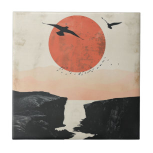 Boho Abstract Landscape (12) Tile