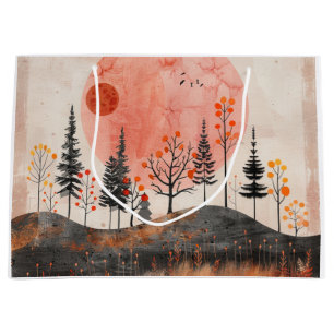 Boho Abstract Landscape (13) Large Gift Bag