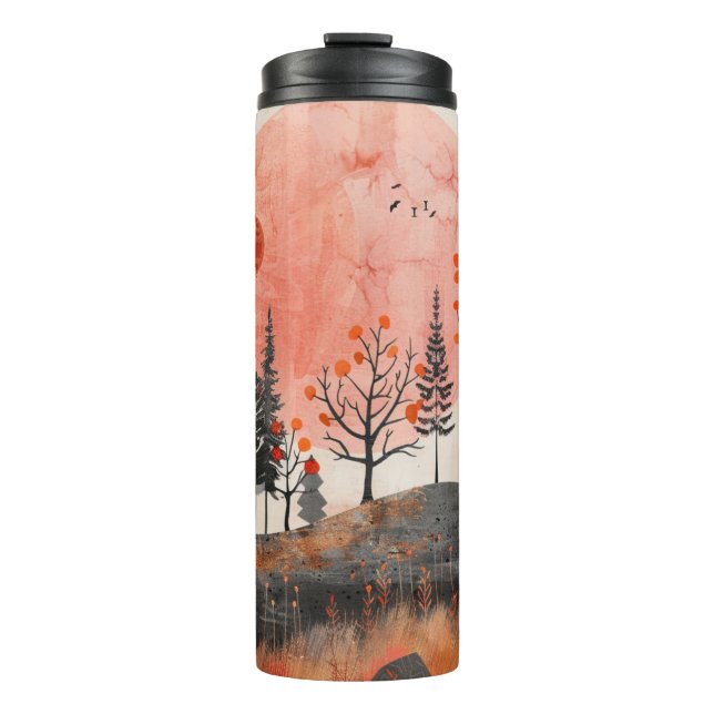 Boho Abstract Landscape (13) Thermal Tumbler (Front)