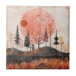 Boho Abstract Landscape (13) Tile