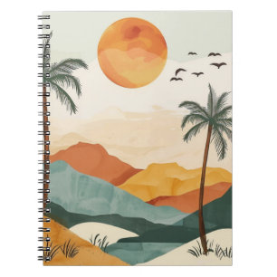 Boho Abstract Landscape (16) Notebook