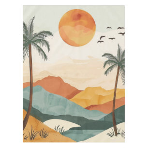Boho Abstract Landscape (16) Tablecloth