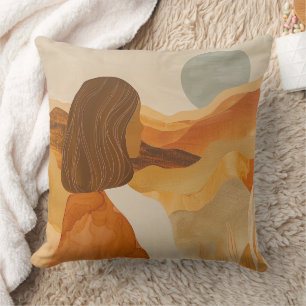 Boho Abstract Landscape (17) Cushion