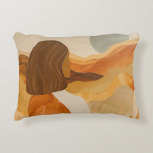 Boho Abstract Landscape (17) Decorative Cushion