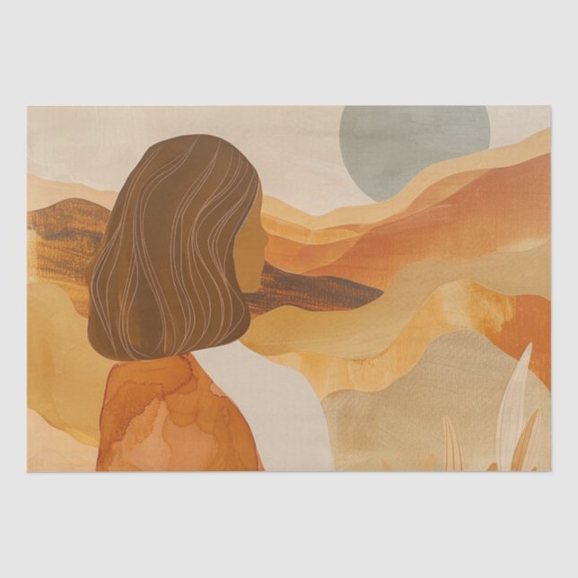 Boho Abstract Landscape (17) Tissue Paper (Front)