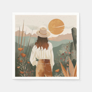 Boho Abstract Landscape (20) Napkin