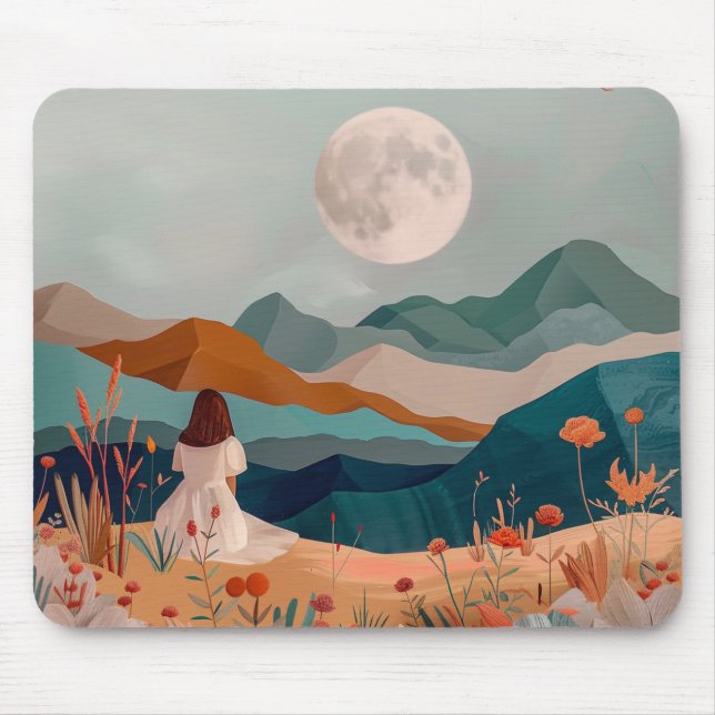 Boho Abstract Landscape (21) Mouse Pad (Front)