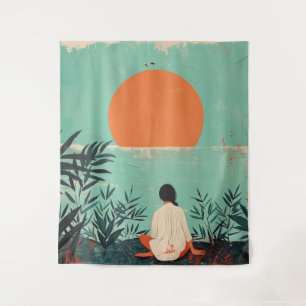 Boho Abstract Landscape (22) Tapestry