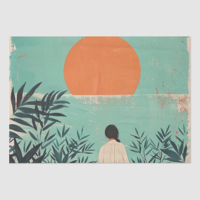 Boho Abstract Landscape (22) Tissue Paper (Front)