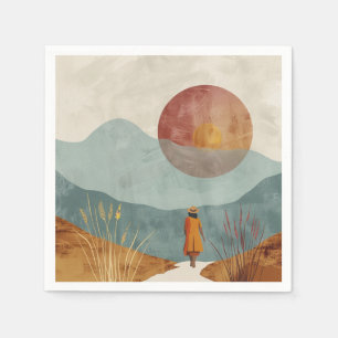 Boho Abstract Landscape (23) Napkin