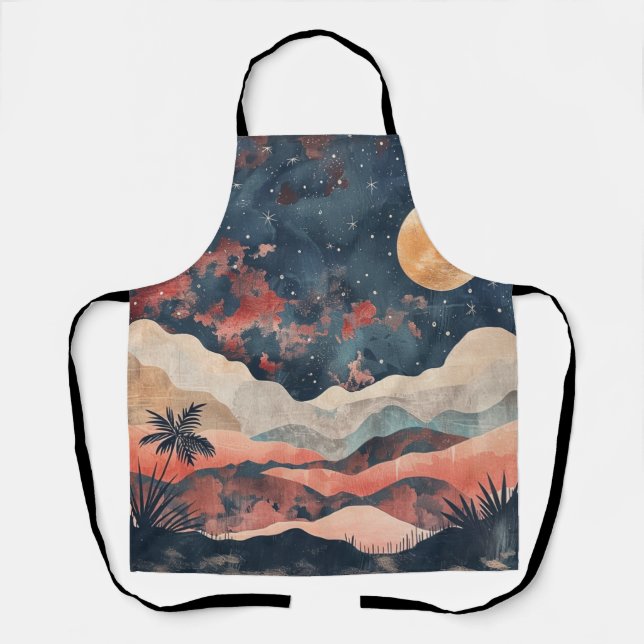Boho Abstract Landscape (24) Apron (Front)