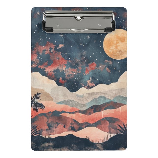 Boho Abstract Landscape (24) Mini Clipboard (Front)