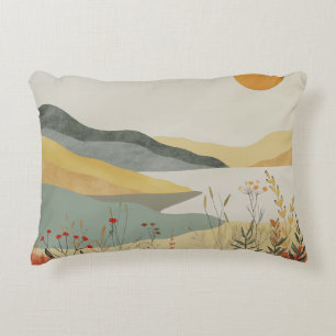Boho Abstract Landscape (25) Decorative Cushion