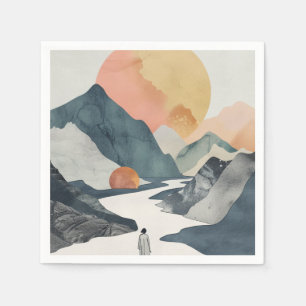 Boho Abstract Landscape (2) Napkin