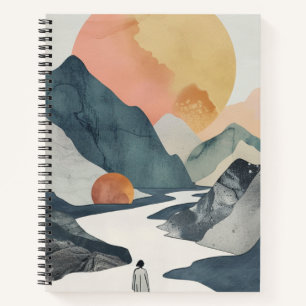 Boho Abstract Landscape (2) Notebook