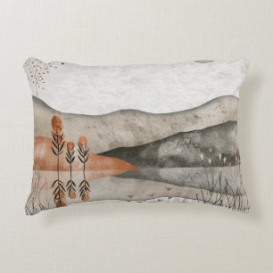 Boho Abstract Landscape (3) Decorative Cushion