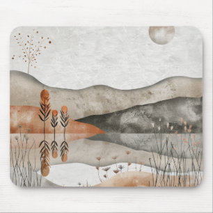 Boho Abstract Landscape (3) Mouse Pad