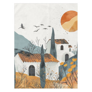Boho Abstract Landscape (4) Tablecloth