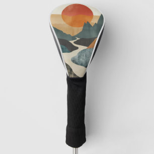 Boho Abstract Landscape (5) Golf Head Cover