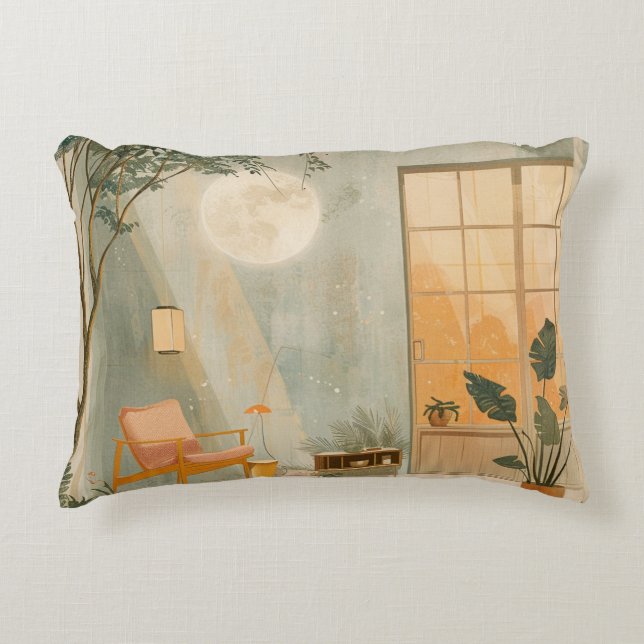 Boho Abstract Landscape (6) Decorative Cushion (Front)