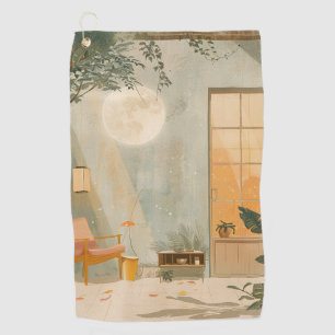 Boho Abstract Landscape (6) Golf Towel