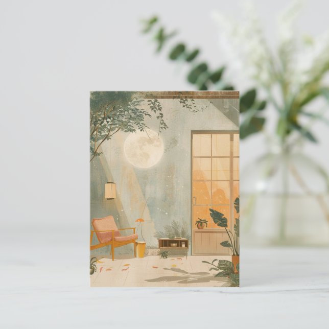 Boho Abstract Landscape (6) Postcard (Standing Front)