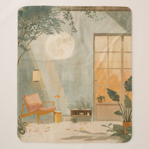Boho Abstract Landscape (6) Sherpa Blanket