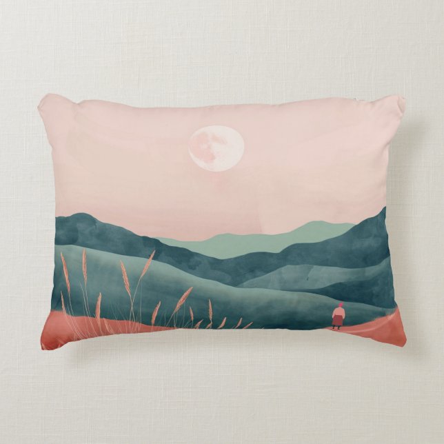 Boho Abstract Landscape (7) Decorative Cushion (Front)