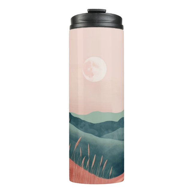Boho Abstract Landscape (7) Thermal Tumbler (Front)