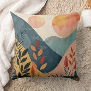 Boho Abstract Landscape (8) Cushion