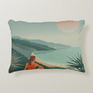 Boho Abstract Landscape (9) Decorative Cushion
