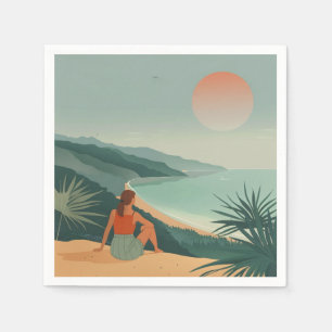 Boho Abstract Landscape (9) Napkin