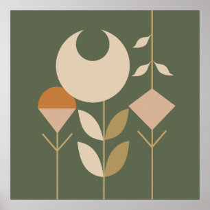 Boho Abstract Lily Poster